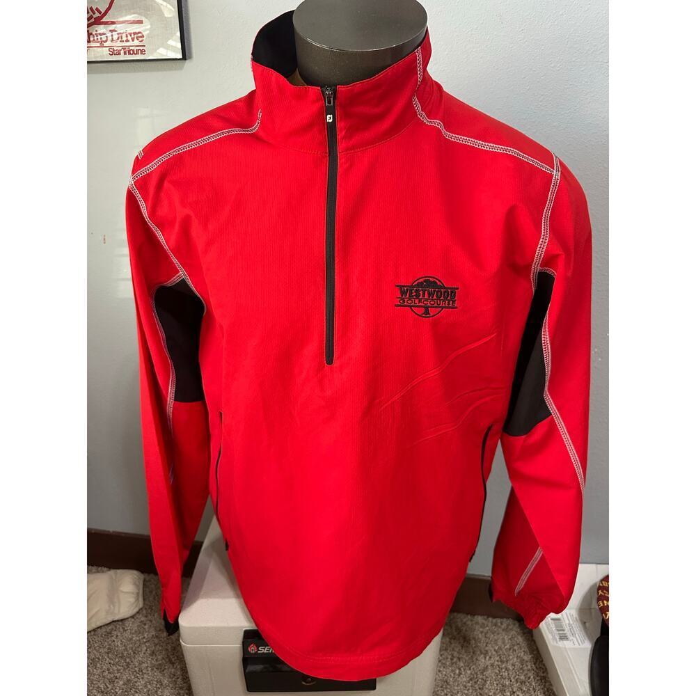 FootJoy Westwood Golf Course Men’s Medium Red Half ZIP Windbreaker